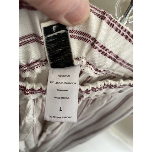 E D Long Sleeves/Long Legs Ticking Striped Sz L Men Pajamas Hi Lo Drawstring EUC - Picture 8 of 13